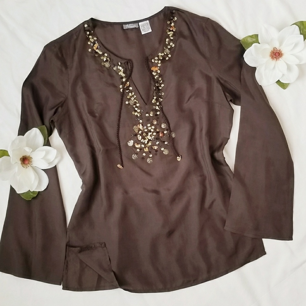 🍂Ailleurs %100 Silk Blouse🍂